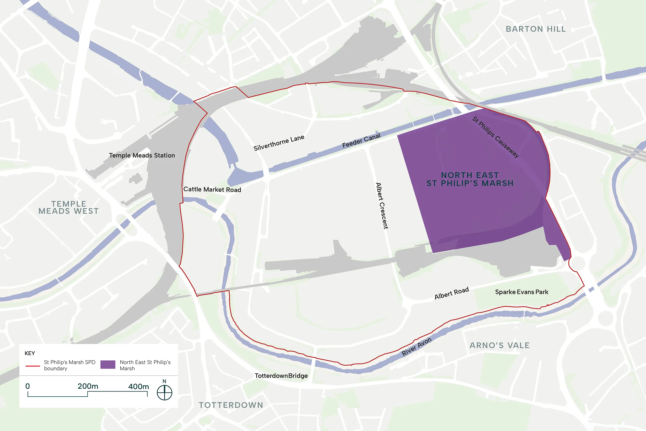 Character Areas – North East St Philip’s Marsh
This map image illustrates the areas being described in the accompanying text.
