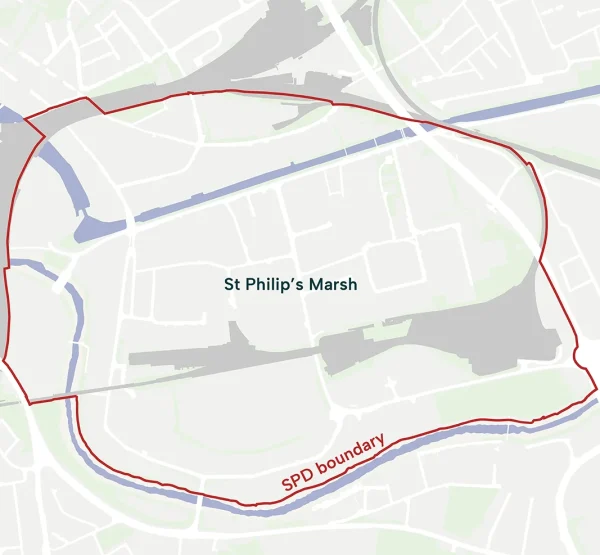 St Philip's Marsh SPD boundary St Philip's Marsh SPD boundary map thumbnail